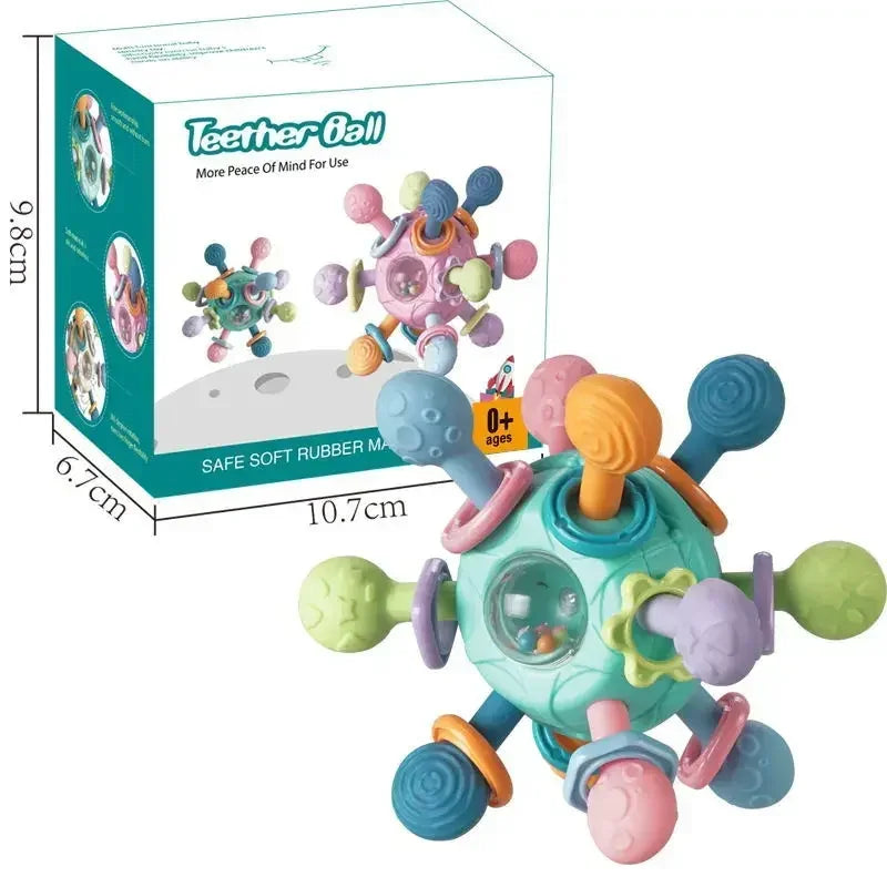 Rotating Rattle Ball Grasping Activity Baby Development Toy