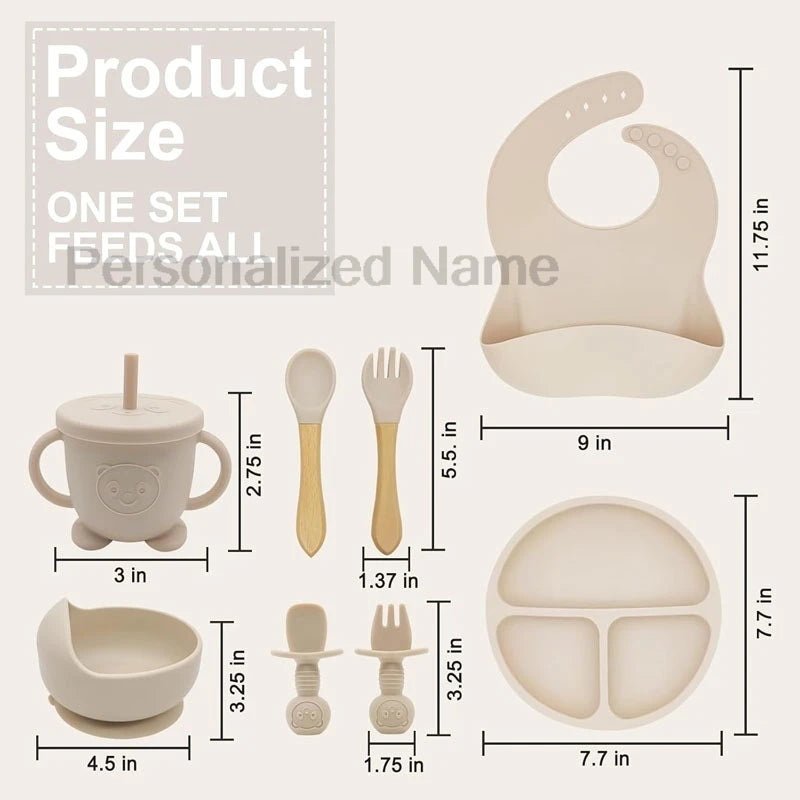 Personalized Name Baby Feeding Set