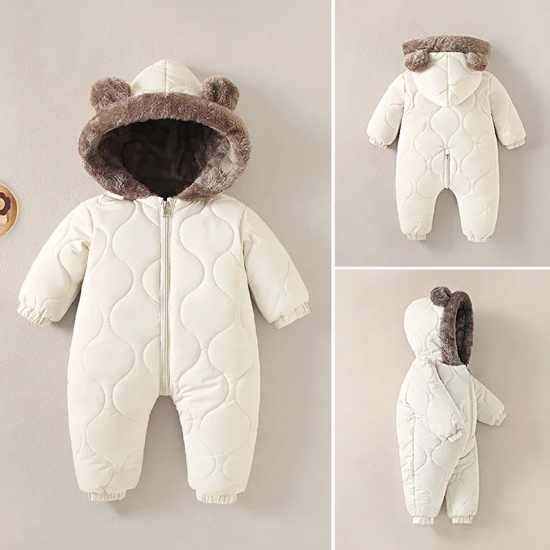 1-Piece Warm Fleece Pramsuit for Baby