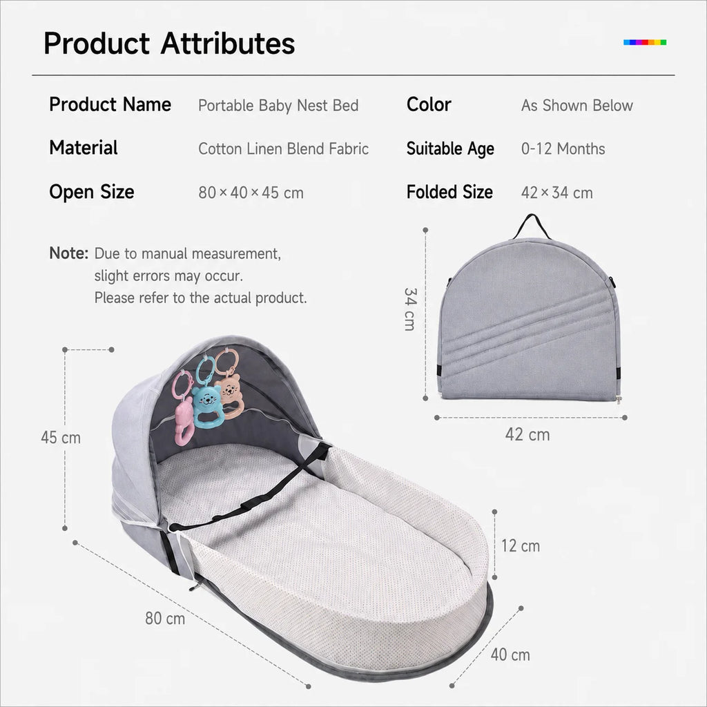 Folding Baby Bed Crib