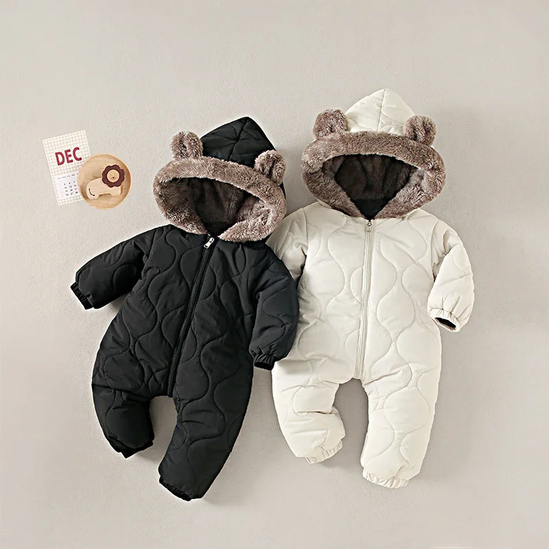 1-Piece Warm Fleece Pramsuit for Baby