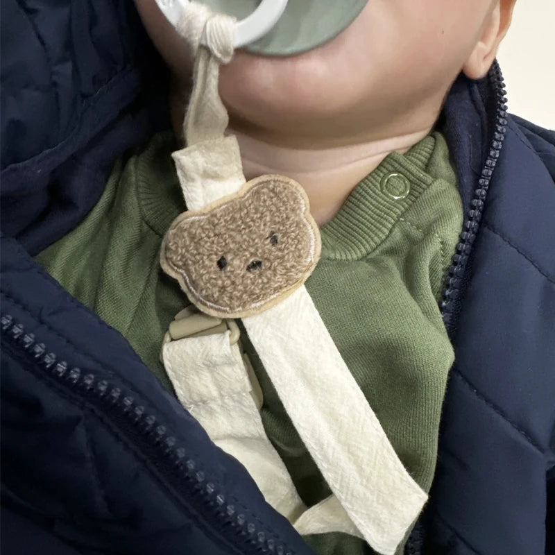 Bear Baby Pacifier Chain Clip
