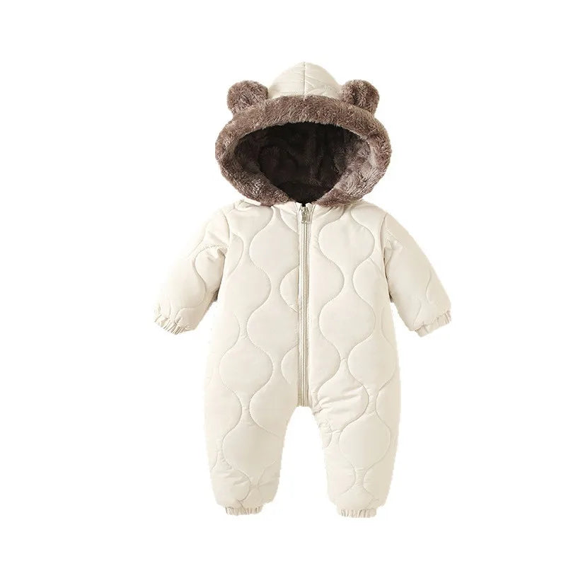1-Piece Warm Fleece Pramsuit for Baby