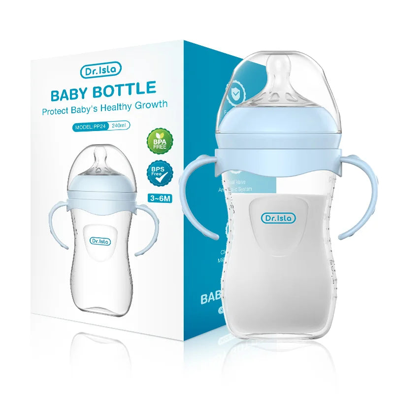 Baby PP Bottle 150/240/330ML Newborn Baby Bottle with Handle BPA Free