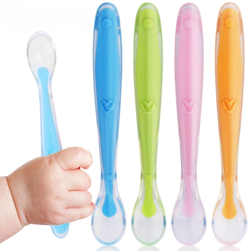 BPA Free Baby Silicone Soft Spoon