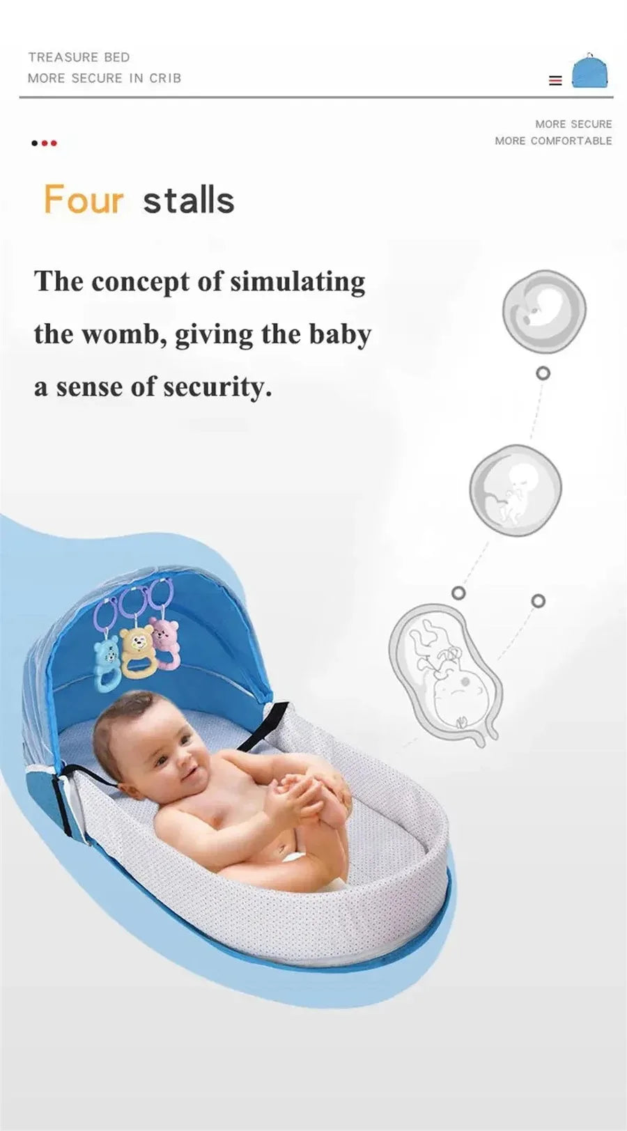 Folding Baby Bed Crib